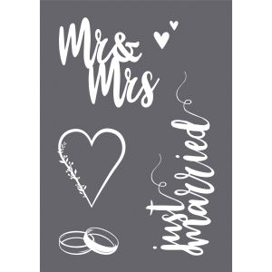 Pochoir de sérigraphie Mariage A4