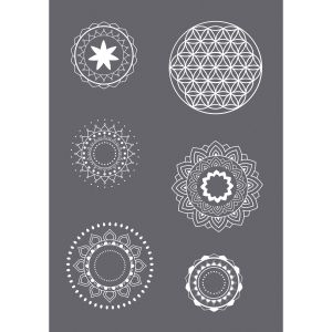 Siebdruck-Schablone Mandala A5