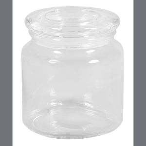 Storage jar with glass lid, 10cm ø