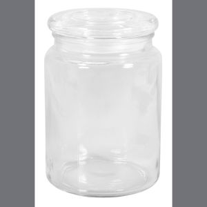 Storage jar with glass lid, 10cm ø
