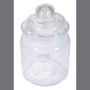 glass container with glass lid, 8cm ø