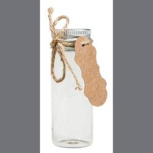 Glass jar w.metal screw-lid, 3cm ø