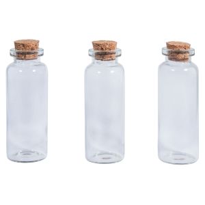 glass container with cork lid, 2.3cm ø