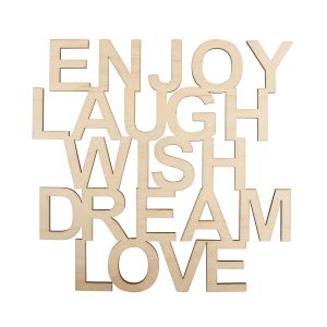 Holzschrift Enjoy,Laugh,Wish... FSC100%