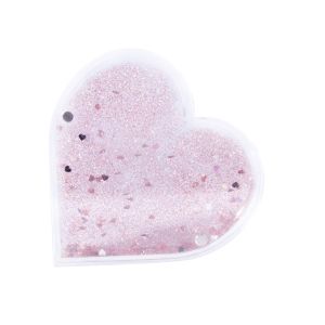 Acryl Magnet-Bilderrahmen Herz m.Glitter