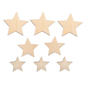 Etoiles en bois naturel, FSC Mix Credit
