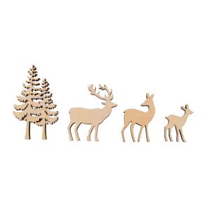 Holz Streudeko Hirsch, FSC Mix Credit