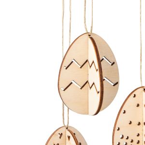 Wood 3D Easter egg,5.5x7cmFSC Mix Credit