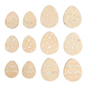 Wood shape Easter egg, FSC Mix Credit