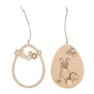 Wood pendant Easter egg, FSC Mix Credit
