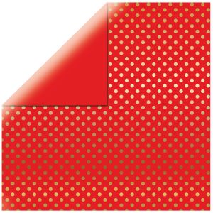 Scrapbookingpapier Gold Foil Dots