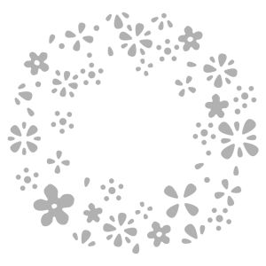 Punching template: Flower wreath gloomy