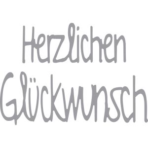 Punching stencil set: Herzlichen Glückw