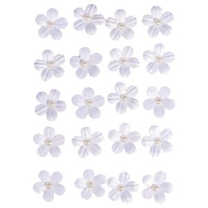 Sticker déco:Fleurs papier av.demi-perle