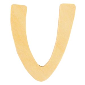 Wooden letter V, FSC Mix Credit, 6cm ø