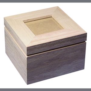 Wooden box w. photo cover FSC Mix Credit