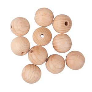 Raw-wood balls, drilled-through, 20mm ø