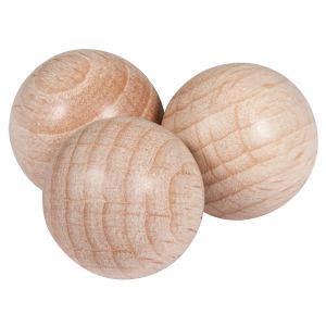 Boules en bois brut, non percées, ø15mm