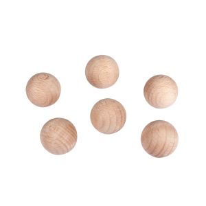 Boules en bois brut, non percées, ø25mm