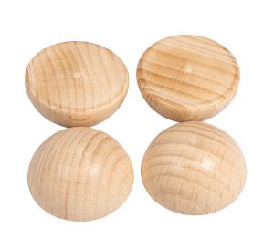 Rohholz-Halbkugeln, ungebohrt, 30mm ø