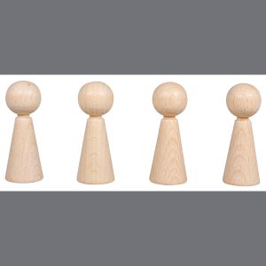 Cône p.figurines en bois brut FSC 100%