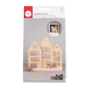 Maisons av.motif en bois, FSC Mix Credit
