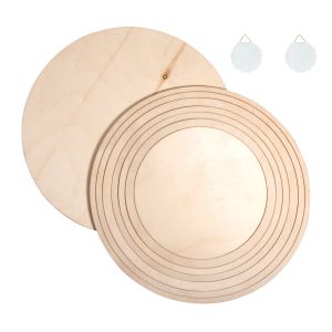 Wood.plates/rings set, FSC Mix Credit