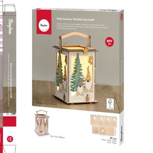Lanterne en bois Lutin, FSC Mix Credit