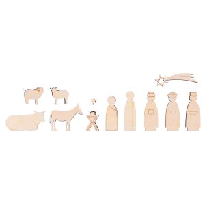Wood deco Nativity figure,FSC Mix Credit