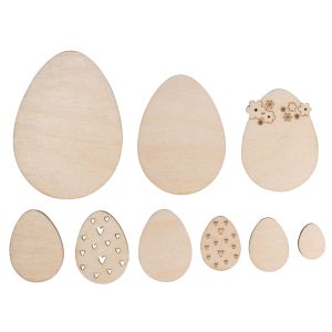 Wood Easter eggs, FSC Mix Credit