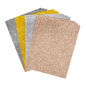 Glitterpapier Mix - Basics, A5,selbstkl.