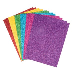 Glitterpapier Mix - Bunt, A5, selbstkl.