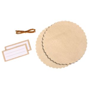 Dekoset f. Marmeladenglas Leinen, 15cm ø