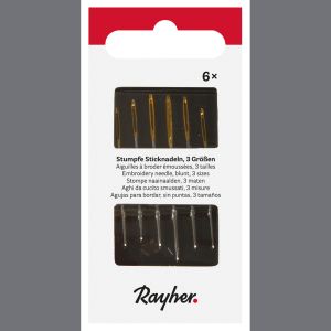 Embroidery needle, blunt