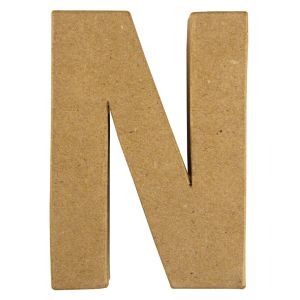 Pappmaché Buchstabe  N FSC Recycled 100%