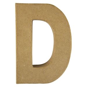Papier-mâché Letter D FSC Recycled 100%