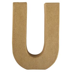 Pappmaché Buchstabe U, FSC Recycled 100%