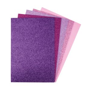 Moosgummi Platten Glitter, selbstkleb.