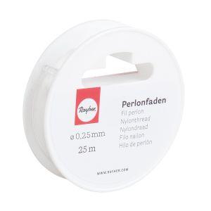 Perlonfaden transparent, 0,25mm ø