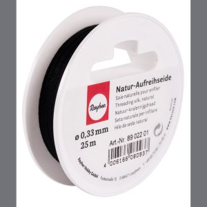 Threading silk