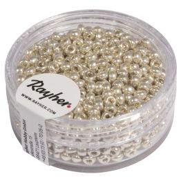Rayher Rocailles-Mix-Konfetti Mit Gummifaden – Dose 40g, Bunte Perlen & Stäbchen, Für Bastelprojekte Ab 4 Jahren