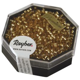 Rayher Delica Rocailles - Perline In Vetro Topazio Fumé, 2,2 Mm, 4g, Metalliche, Ideali Per Bigiotteria E Creazioni Fai Da Te