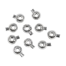 Caches perles à ecraser argenté 4mm