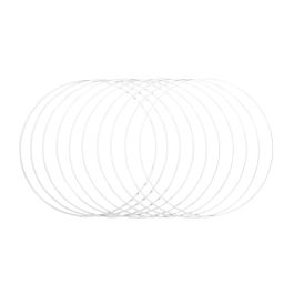 Lot de 10 anneaux ronds de 10mm en métal placage argent blanc brillant