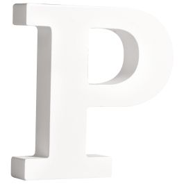 Rayher Lettre en bois MDF J p. décoration FSC 100% 9,8x2x11cm blanc, 64549102
