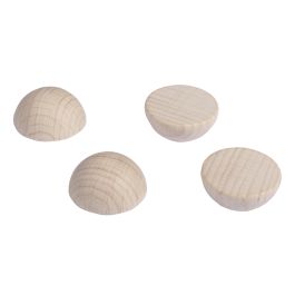 Demi-sphères non percée en bois 1,5 cm