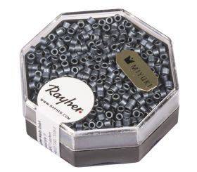 Delica-Rocailles, 2,2mm ø, blaugrau