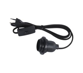 Lamp socket with switch, f. E27 socket