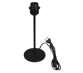 Metal table lamp base with ring nut