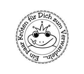 Stempel  Kröten zum Verwandeln , 3cm ø